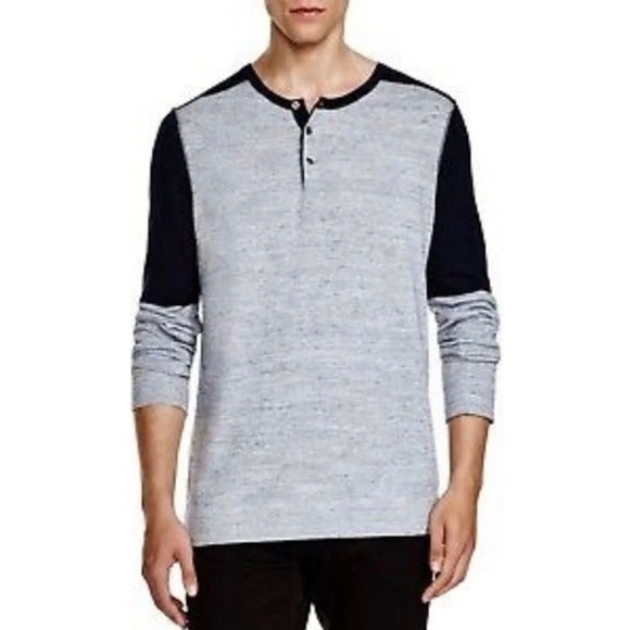 Vince Other - Vince Colorblock Button Henley Long Sleeve Sweater